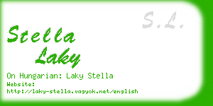 stella laky business card